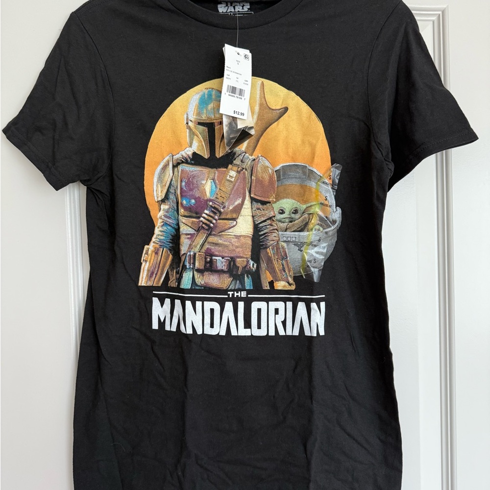 Star Wars Black Graphic Tee Mandalorian